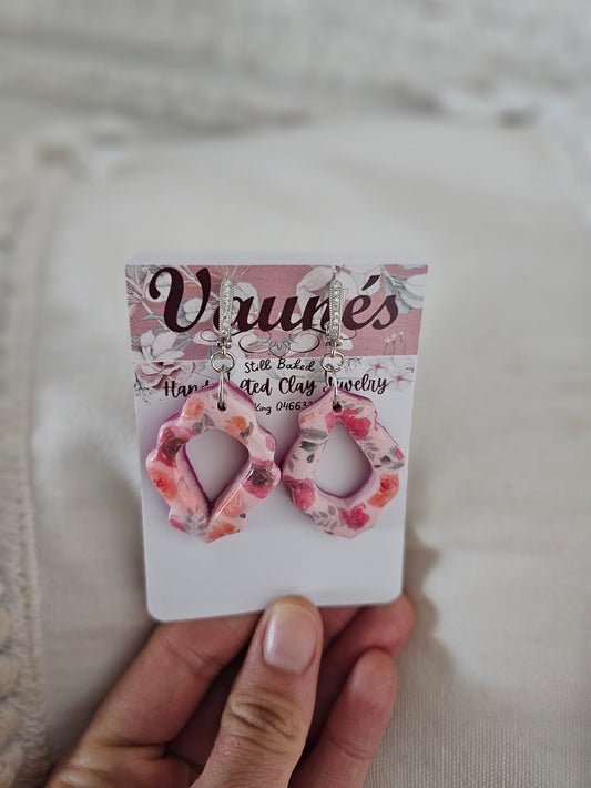 Floral Diamond Shaped Huggies